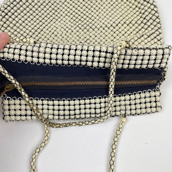 Whiting & Davis‎ Alumesh Double Handle Bag Purse Handbag Evening - Picture 6 of 8